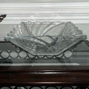 Vintage Mikasa Quattro Square Crystal 10.5" Bowl, like new